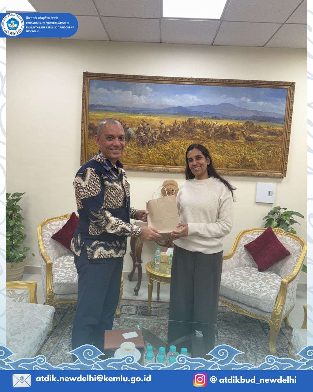 Perkuat Jejaring: Atdikbud New Delhi Menerima Lawatan dari Kedutaan Besar Belanda di New Delhi